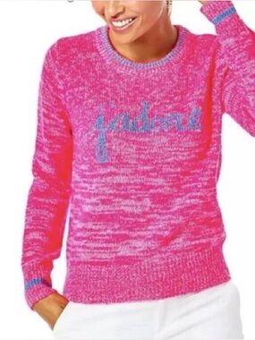 Lilly Pulitzer Rollins Sweater Jadore Intarsia Pink